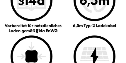 AC Wallbox Home 11kW 6.5m Typ 2 Kabel WiFi +APP + RFID +WLAN + ModBus TCP