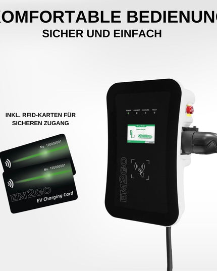 AC Wallbox 11kW 7.5m Typ 2 Kabel (16A 3-Phasig) + LAN/WLAN/RS485 + OCPP-Backend