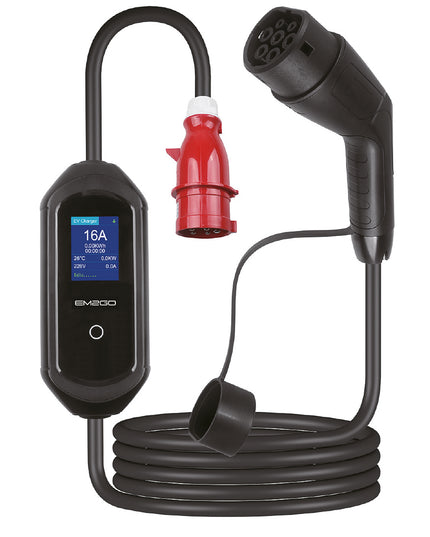 EM2GO TAKE11Link Mobile Wallbox 11 kW mit App – Typ 2 EV-Ladegerät mit CEE & Schuko, IP66