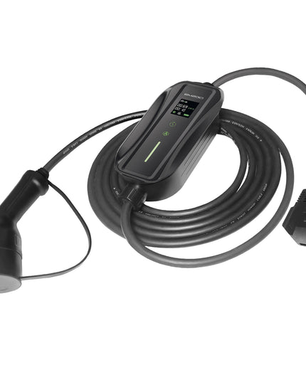 3.6 kW Mobile EV Charger | Portable Type 2 Charger with Schuko Plug & LCD Display – EM035ACPN IP66