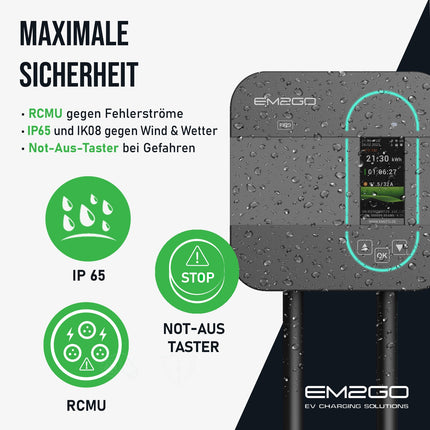 AC Wallbox "Home" 11kW 6.5m Type 2 Cable Bluetooth + App + RFID + ModBus TCP