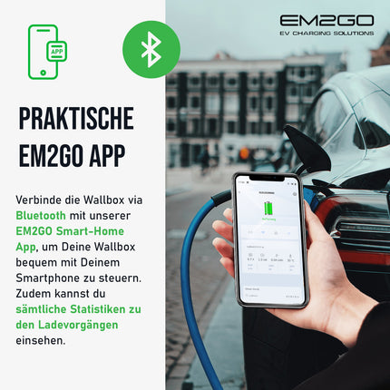 AC Wallbox "Home" 11kW 6.5m Type 2 Cable Bluetooth + App + RFID + ModBus TCP