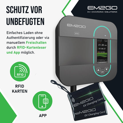 AC Wallbox "Home" 11kW 6.5m Type 2 Cable Bluetooth + App + RFID + ModBus TCP