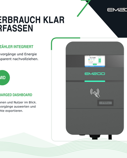 AC Wallbox Pro Power 2G 11kW 7.5m Typ 2 Kabel LAN/WiFi/4G/RS485/RFID/OCPP/ModBus/MID +Backend