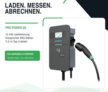 AC Wallbox Pro Power 2G 11kW 7.5m Typ 2 Kabel LAN/WiFi/4G/RS485/RFID/OCPP/ModBus/MID +Backend