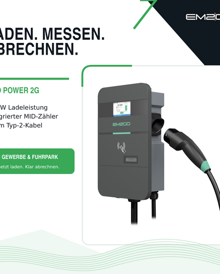 AC Wallbox Pro Power 2G 11kW 7.5m Typ 2 Kabel LAN/WiFi/4G/RS485/RFID/OCPP/ModBus/MID +Backend