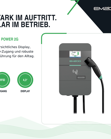 AC Wallbox Pro Power 2G 11kW 7.5m Typ 2 Kabel LAN/WiFi/4G/RS485/RFID/OCPP/ModBus/MID +Backend