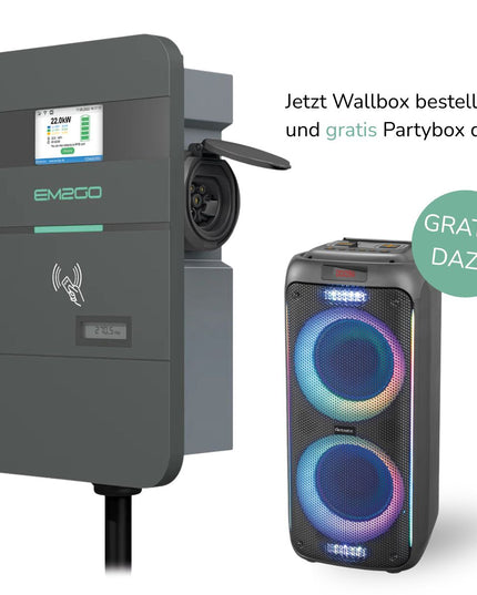 AC Wallbox Pro Power 2G 22kW inkl. GRATIS Bluetooth Lautsprecher Typ 2 Steckdose LAN/WLAN/4G/RS485/RFID/OCPP/ModBus/MID +Backend